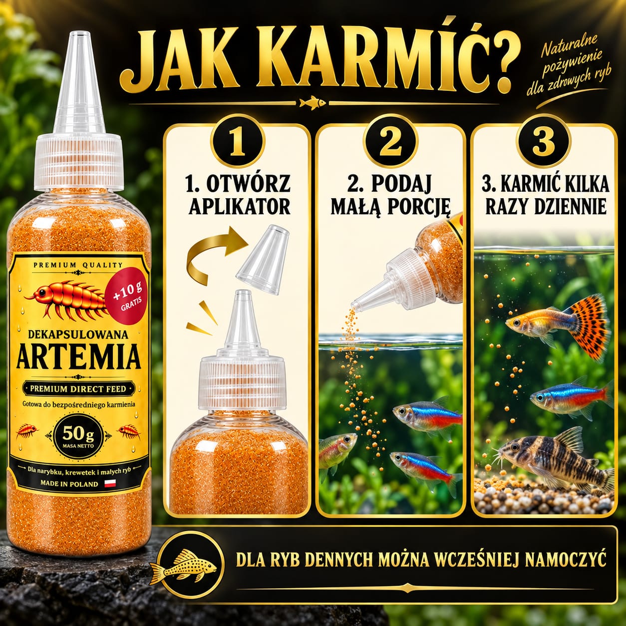 Artemia dekapsulowana ARALSEA –50 g + 10 g GRATIS - obrazek 2