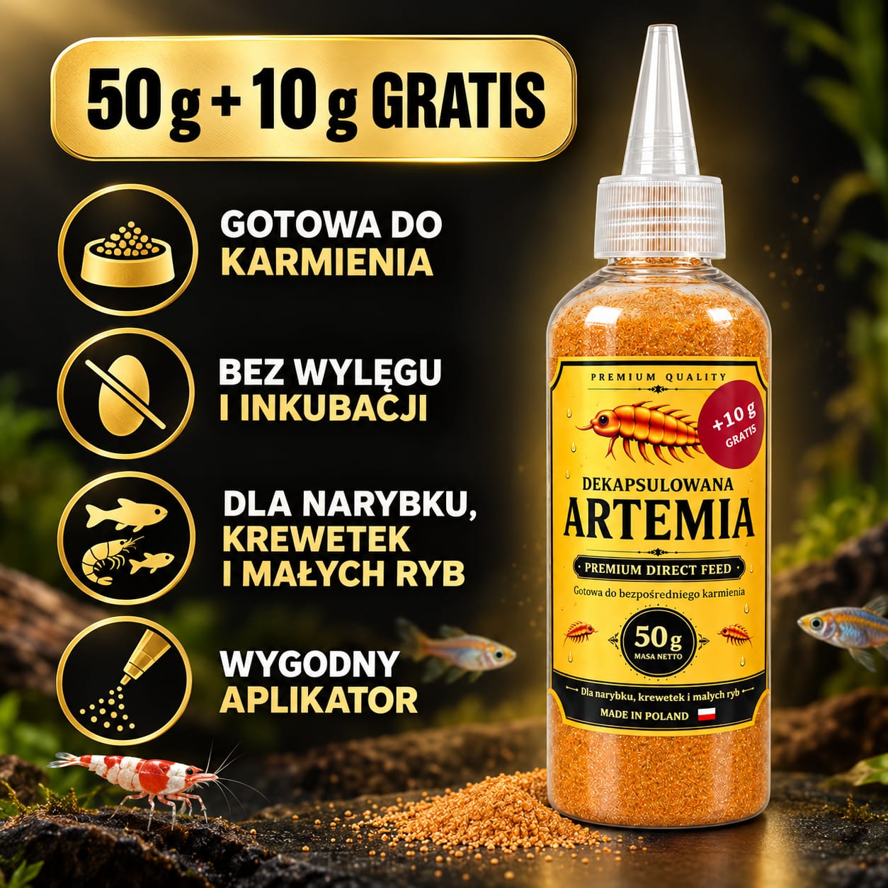 Artemia dekapsulowana ARALSEA –50 g + 10 g GRATIS - obrazek 3
